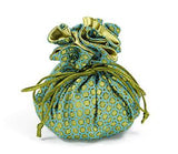 Jewelry Pouch Green and Blue Checkers