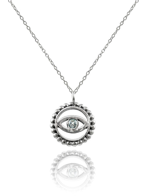 Evil Eye with Stone Necklace