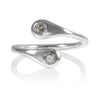 Peacock Swirl Ring Clear Quartz