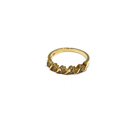 10k Gold Arabesque Dome Ring Size 7