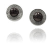 Capri Pearl Encased Framed Earrings Grey Pearl