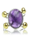 Conquistador Oval Stone Ring Amethyst