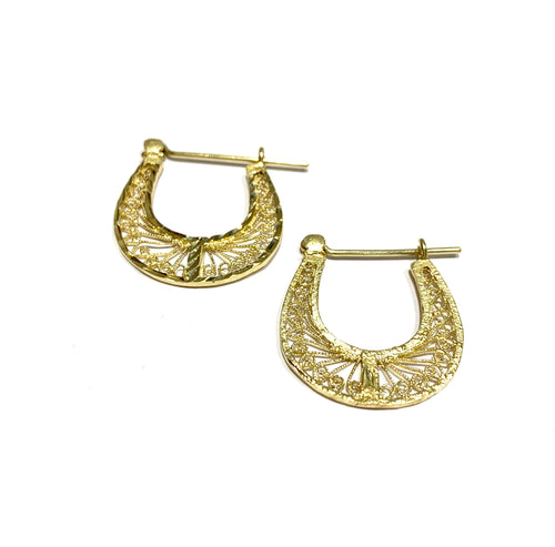 10k Gold Egyptian Filigree Earrings