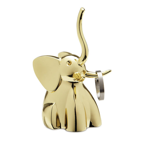 Ring Holder Elephant Brass