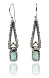 Hinged Temple Drops Aqua Chalcedony