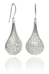 Filigree Tear Drop Dimensional Earrings