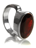 Oval Italian Ring Garnet