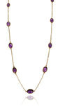 18K Gold Plated Quindici Pietra Milano Necklace Amethyst