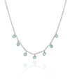 7 Stone Kathak Necklace Aqua Chalcedony