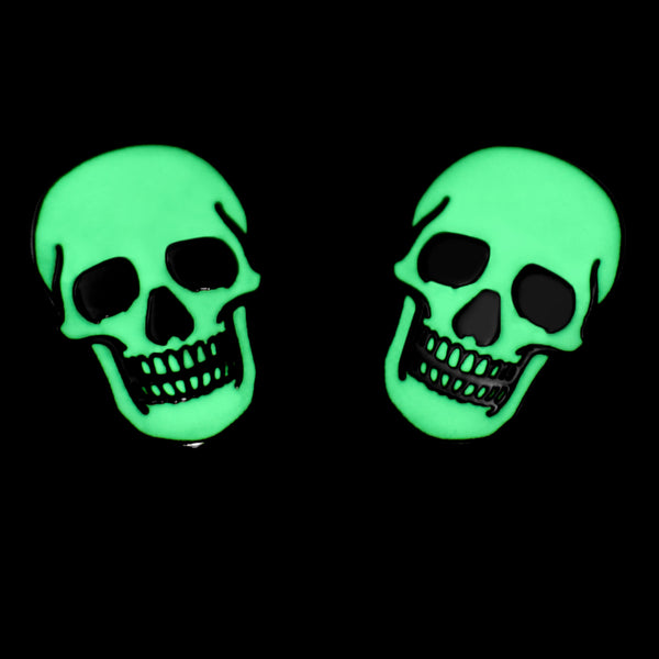 Glow-in-the-Dark Skull Cufflinks