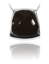 Faceted Trapezoidal Pendant Black Onyx