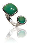 Mexico City Art Deco Ring Green Onyx