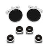 Silver and Onyx Stud Set