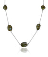 River Rock Seven Stone Necklace Labradorite