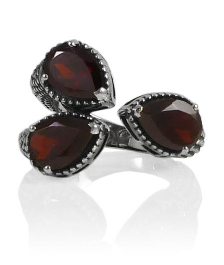 7 Stone Kathak Necklace Garnet