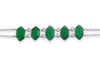 5 Stone Glacier Link Bracelet Green Onyx