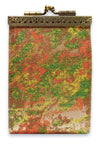 Card Holder - RFID Floral Light Green and Pink