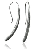 Brushed Mantra Curved Earrings