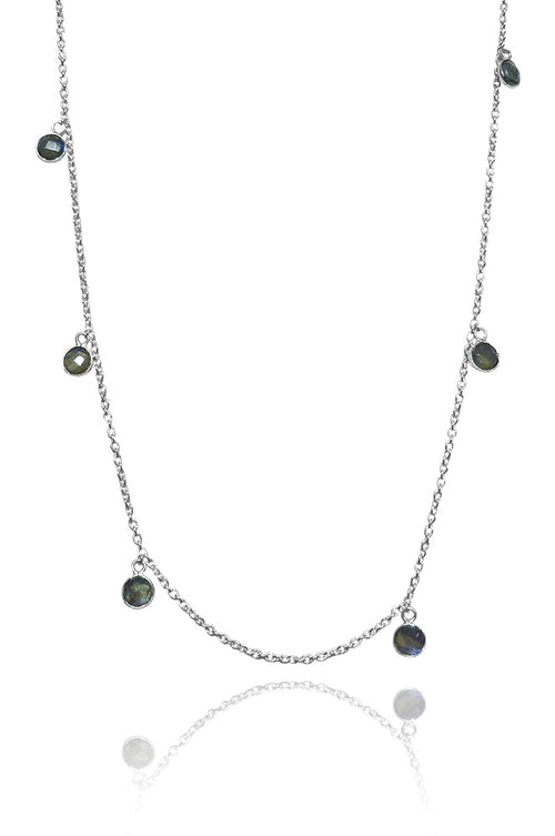 Kathak Dangle Necklace Labradorite