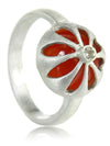 Arabesque Flower Cut Out Ring Carnelian