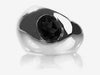 Gaudi Dome Ring with Faceted Stone Black Onyx