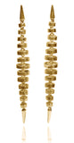 Gold Plated Brazilian Concentric Seed Leaf Earrings