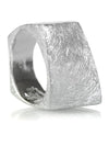 Brushed Bilbao Angular Rectangular Ring