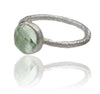 Capri Small Circle Ring Green Amethyst