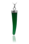 Stone Horn Pendant Green Onyx