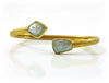 Two Stone Elegante Cuff Aquamarine