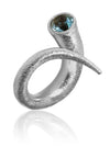 Charmed Snake Ring Blue Topaz