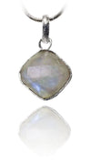 Diagonal Arabesque Pendant White Moontone