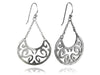 Brushed Arabesque Swing Earrings