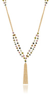 Mixed Tourmaline Tassel Necklace