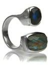 Two Stone Non-Connect Ring Labradorite