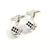 Rhodium & Enamel Dice Cufflinks