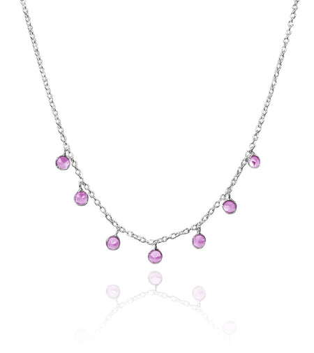 Floating Oval Pietra Necklace Amethyst