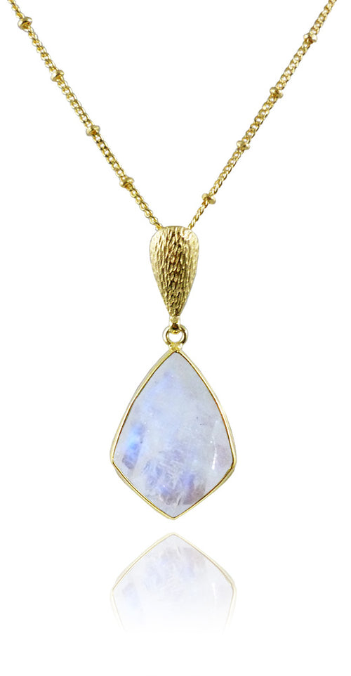 Ice Hole Necklace White Moonstone