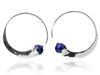 Swirly Earrings with Stone Lapis Lazuli