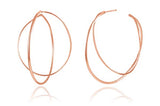 Rose Gold Plated Geometric Spherical Earrings