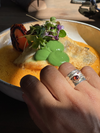 Olive Branch Ring White Pearl