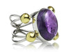 Conquistador Oval Stone Ring Amethyst