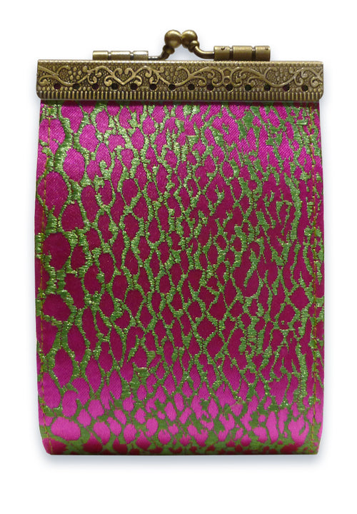 Cathayana Card Holder Green/ Hot Pink
