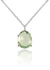 Jaipuri Stone Drop Necklace Green Amethyst