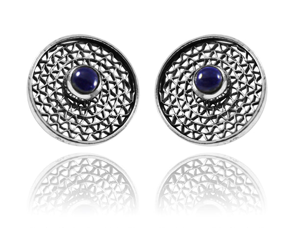 Tel Aviv Dot Earrings Lapis Lazuli