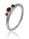 Amazon Three Stone Stacking Ring Garnet