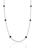 Tiny Kathak 8 Stone Necklace Black Onyx