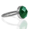 Capri Medium Stackable Circle Ring Green Onyx