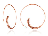 Classic Rose Gold Plated Swirly Earrings