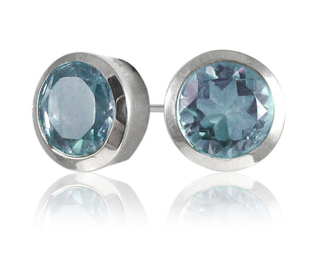 Long Curved Gemstone Drop Earrings Lapis Lazuli